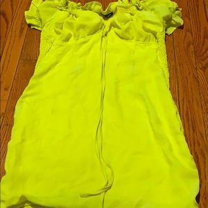 midi neon yellow dress